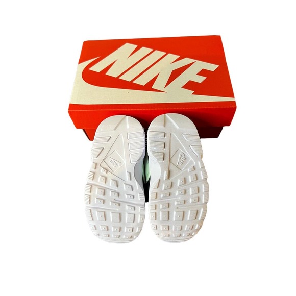 Nike Huarache Run (TD) White/Mint Foam Toddler Sneakers - Size 5C NWB - Picture 2 of 5